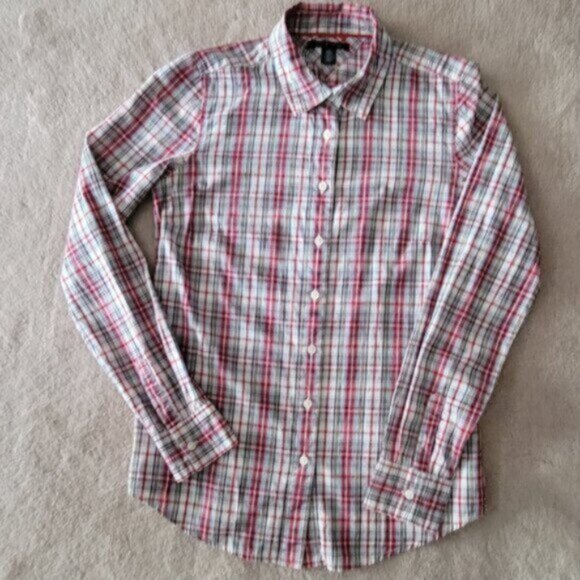 Tommy Hilfiger Plaid Button Down Shirt Women's Size XS - Picture 5 of 11